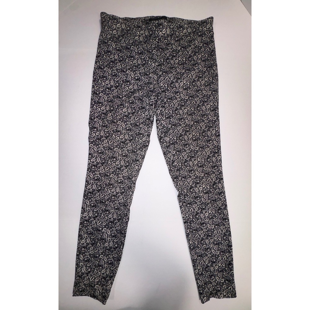 Jasmine & Juliana Women Black White Floral Rose Print Leggings Pants Size 10